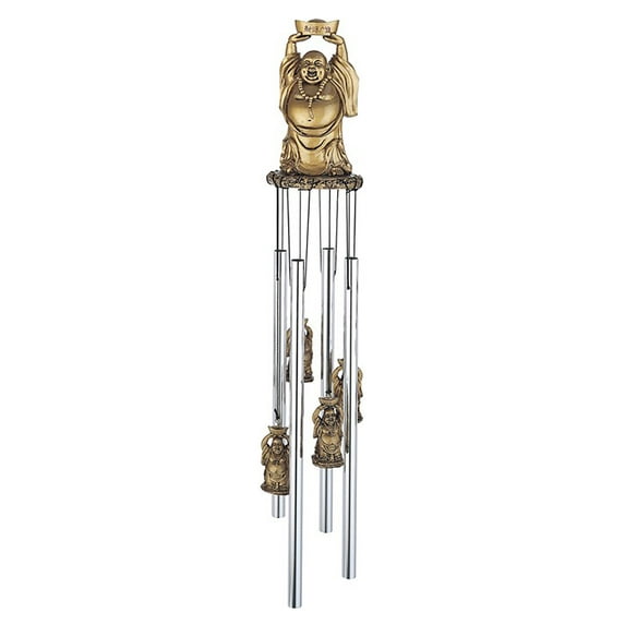 Gold Colored Buddha Figure Decorative Wind Chime
