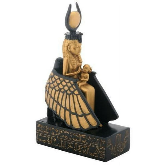 Gold Colored Isis with Child Statue
