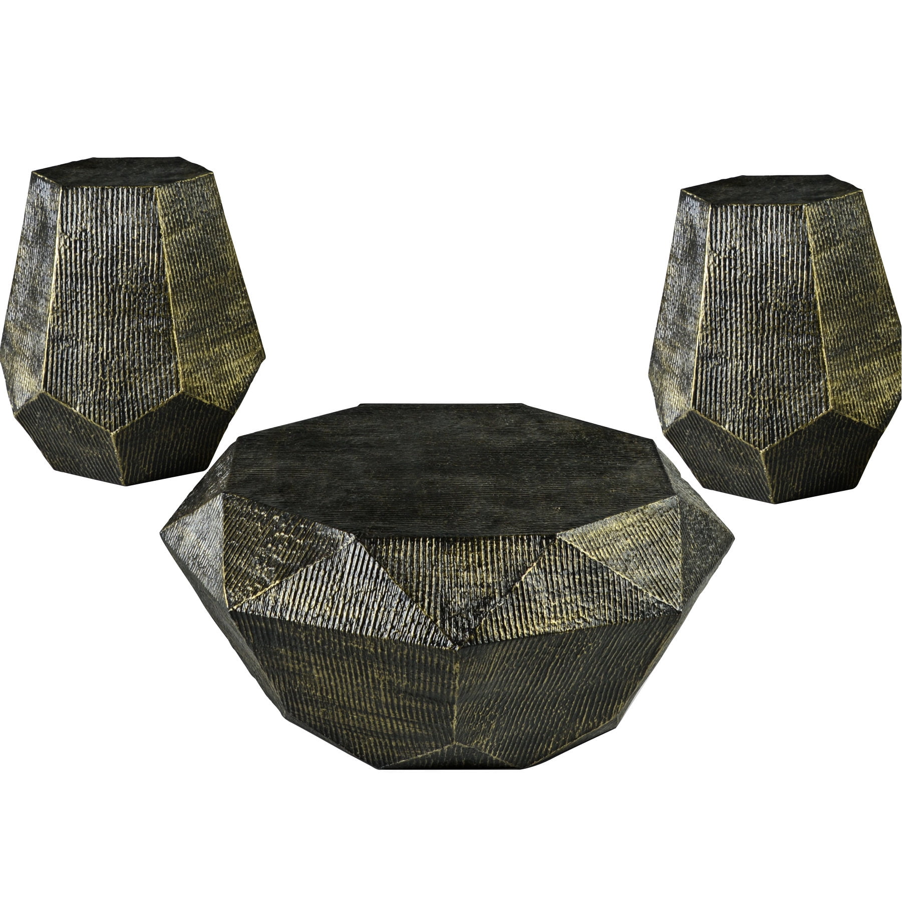 Gold - Colored Occasional Table+Levelers for Stability”-“Daily Home Use