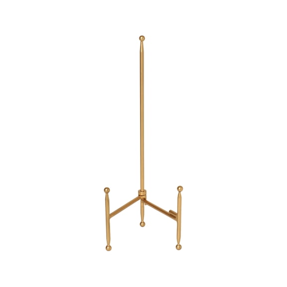 Studio Decor Gold Colored Steel Tabletop Easel - Decorative Stand for Pictures, Frames, Books, Cards, Plates - 1 Pack