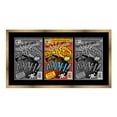 thumbnail image 1 of Gold Comic Book Frame with Black Mat - 3 Openings to Display 3 6.875"x10.5" Current Era Comic, 1 of 7