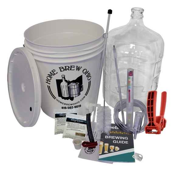Strange Brew Home-Brew Beer Brewing Starter Equipment Kit (K7) Gold Kit with ...