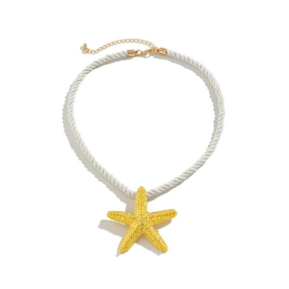 Gold Conch Shell Necklace for Women Ursula Costume Accessory for Adult Teens Witch Shell Necklace Snail Seashell Pendant Rope Necklace Jewelry Cosplay Holiday Party
