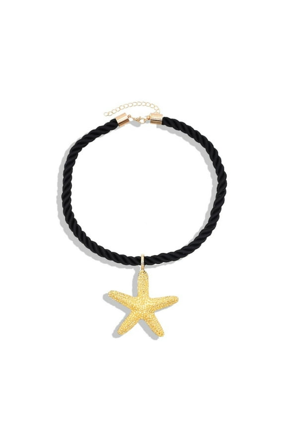 Gold Conch Shell Necklace for Women Ursula Costume Accessory for Adult Teens Witch Shell Necklace Snail Seashell Pendant Rope Necklace Jewelry Cosplay Holiday Party