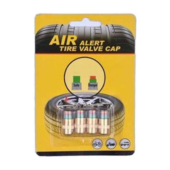 Gold Copper Core Car Tire Pressure Monitoring Cover Sensor Indicator Eye Alarm Diagnostic Tool Metal Material Set Of 4 Pieces Tire Pressure Monitor
