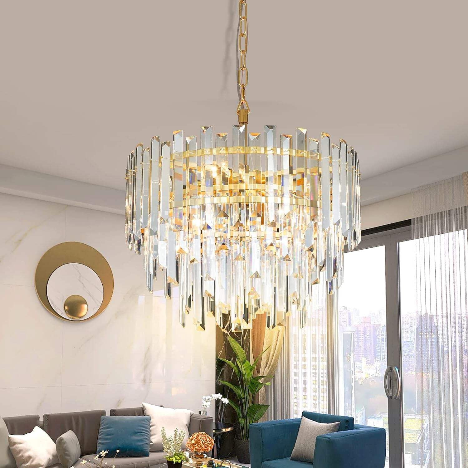 Photo inspiration: Gallery Detail: Gold Copper Crystal Chandelier Lighting 31 For Dining Rooms Bedroom