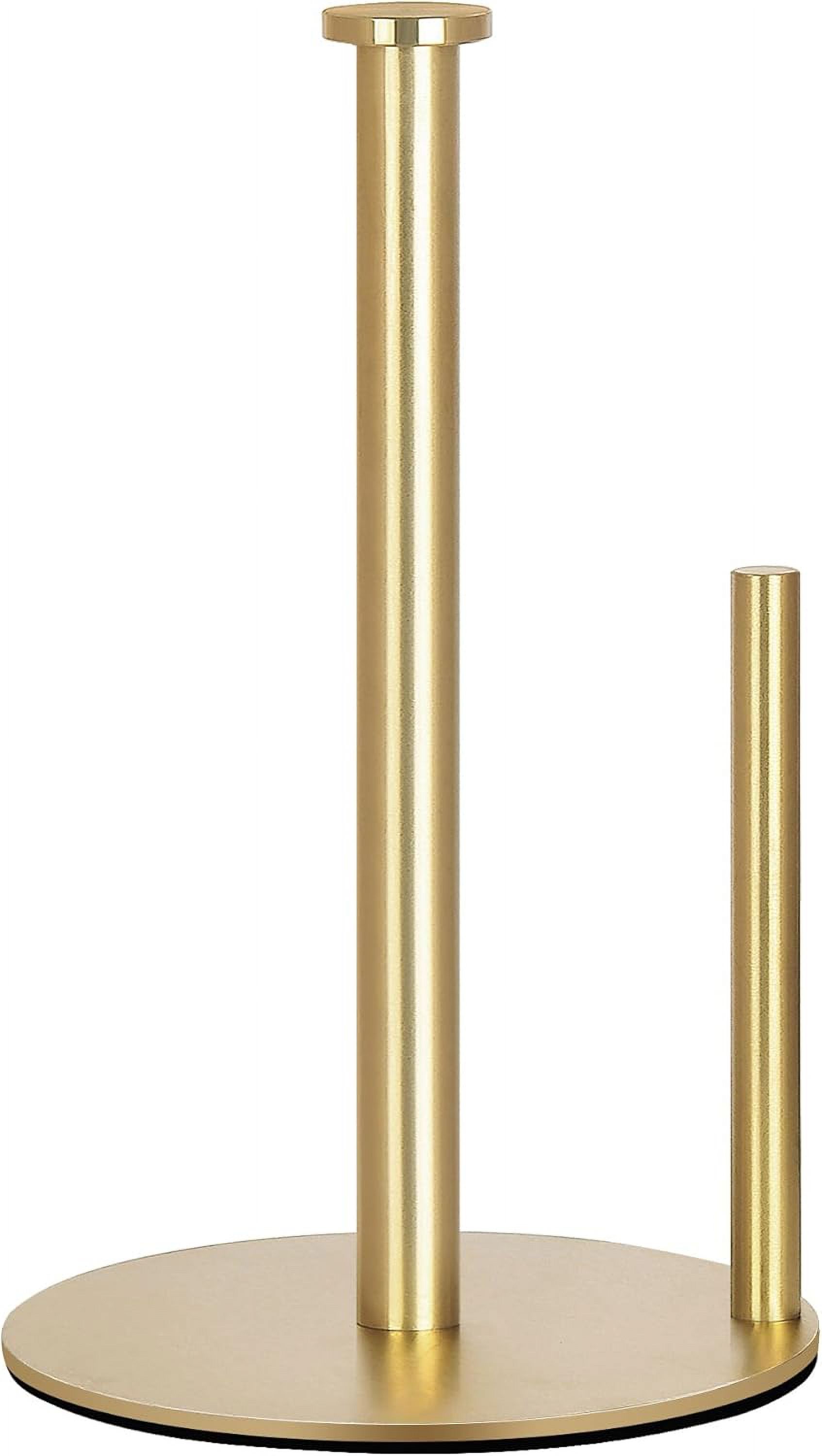 Gold Countertop Paper Towel Holder, Stainless Steel, Modern Kitchen and Bathroom Organization