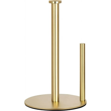 Gold Countertop Paper Towel Holder, Stainless Steel, Modern Kitchen and Bathroom Organization