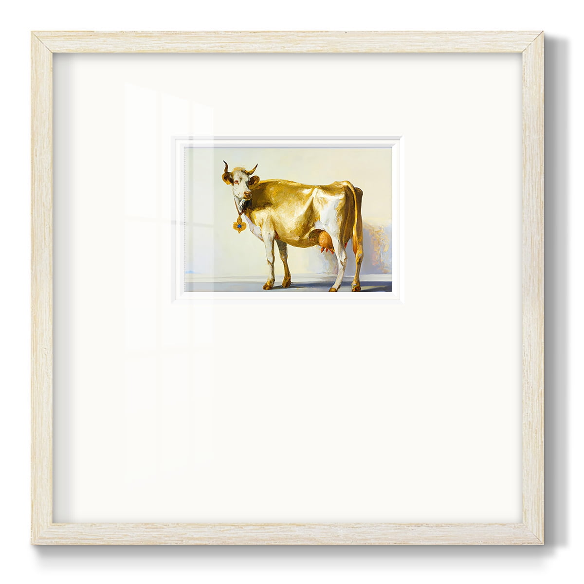 Gold CowPremium Framed Print