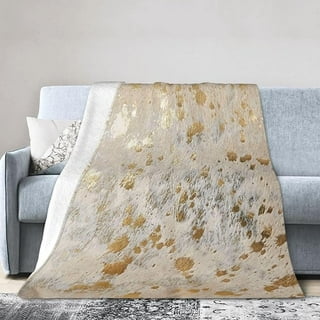 Gold Metallic Throw Blanket