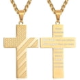 thumbnail image 1 of APSVO Gold Cross Necklaces for Men Boys American Flag Pendant Chain Catholic Christian Religious Graduation 4th of July Birthday Jewelry Gifts Ideas Dad Husband Tween Son Boyfriend Teen Kids Age, 1 of 7