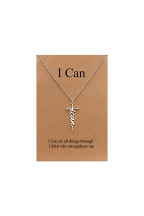 Gold Cross Necklaces for Women, Faith Warrior Bestie Grace Hope Family Necklaces for Mom Womens, 14K Gold Silver Plated Stainless Steel Inspirational Pendant Mama Christmas Gifts