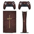 thumbnail image 1 of Gold, Cross, Pattern PS5/PS5 Slim Digital Disc Skin Sticker For Console And Controller Skins, 1 of 7