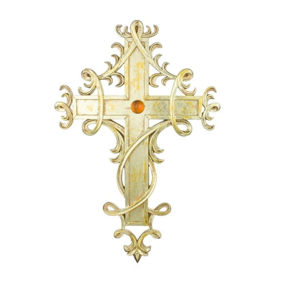 Gold Cross Statue