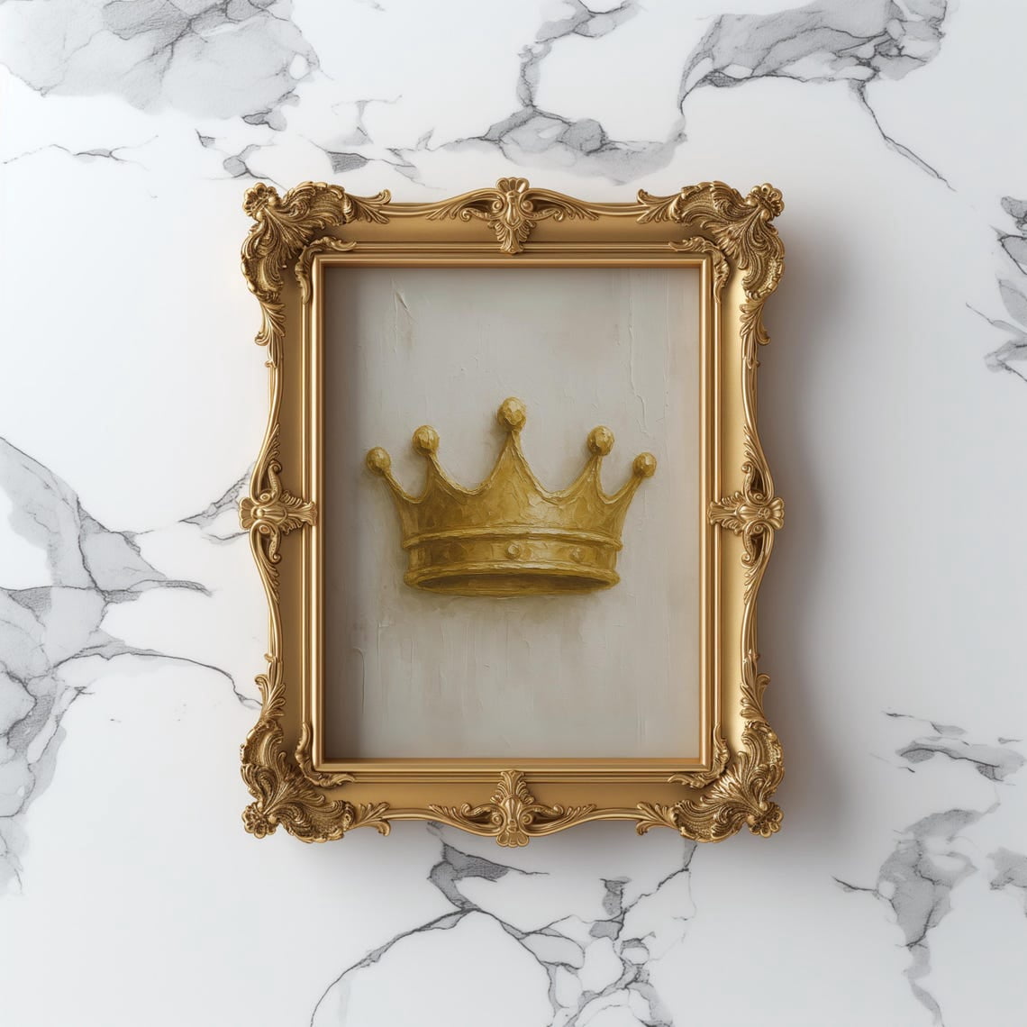 Gold Crown Wall Art Print, Neutral Royal Baby Room Nursery Decor ...