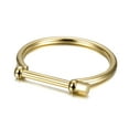 thumbnail image 1 of Gold Cuff Bangle Bracelet Stainless Steel Screw Bar Bracelet for Women, 1 of 4