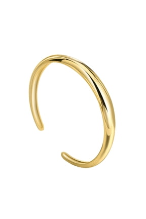 Gold Cuff Bangle Bracelets For Women I 14k Gold Plated Chunky Cuff Bracelet For Girls Lightweigt Minimalist Jewellery Gift