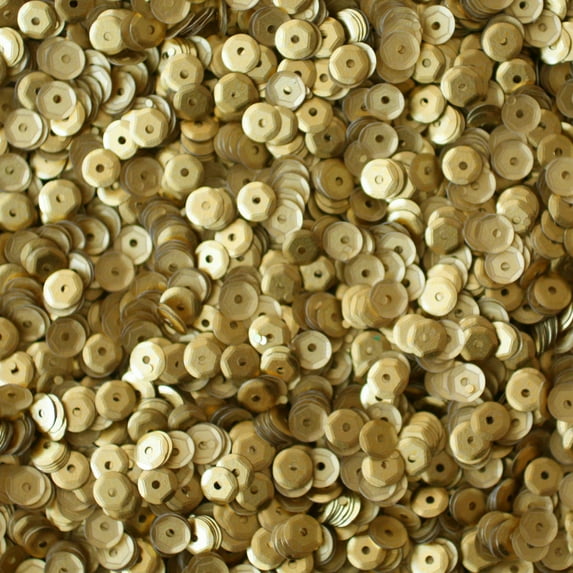 Gold Cup Sequins 5mm Matte Silk Frost Made in USA