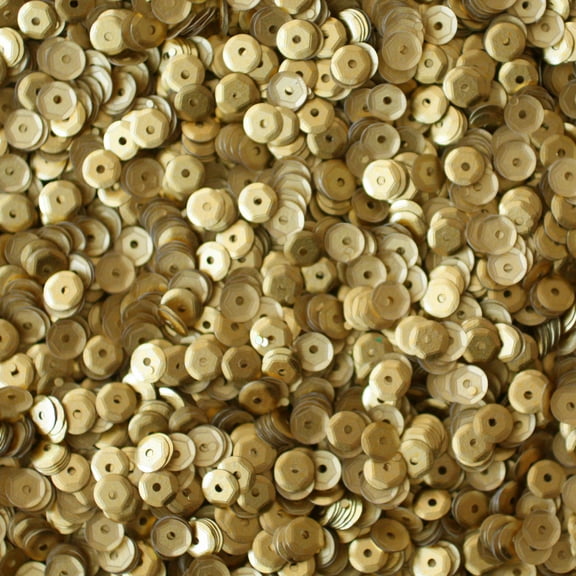 Gold Cup Sequins 5mm Matte Silk Frost Made in USA