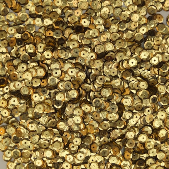 Gold Cup Sequins 6mm Semi Matte Translucent Made in USA