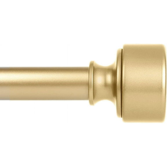 Gold Curtain Rods for Windows 66 to 120 Inch(5.5-10ft), 1 Inch Diameter Heavy Duty Curtain Rod, Adjustable Decorative Drapery Poles 36-120", Brass Gold