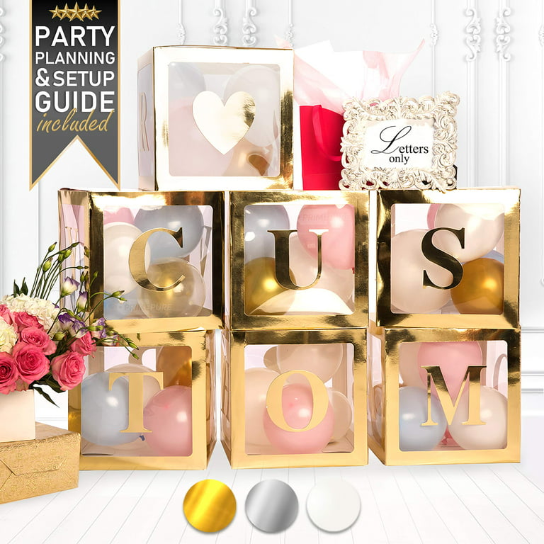 Large Gold Baby Blocks, Party Supplies
