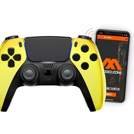 Gold Custom Rapid Fire MODDED Wireless Controller for PS5 & PC. Best for FPS Games