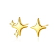 thumbnail image 1 of Gold Dainty Star Asymmetric Stud Earrings for Women Cartilage 925 Sterling Silver Cross Stars Tragus Tiny Studs Earring, 1 of 5