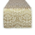 thumbnail image 1 of DII Gold Damask Print Jute Table Runner 14x108, 1 of 3