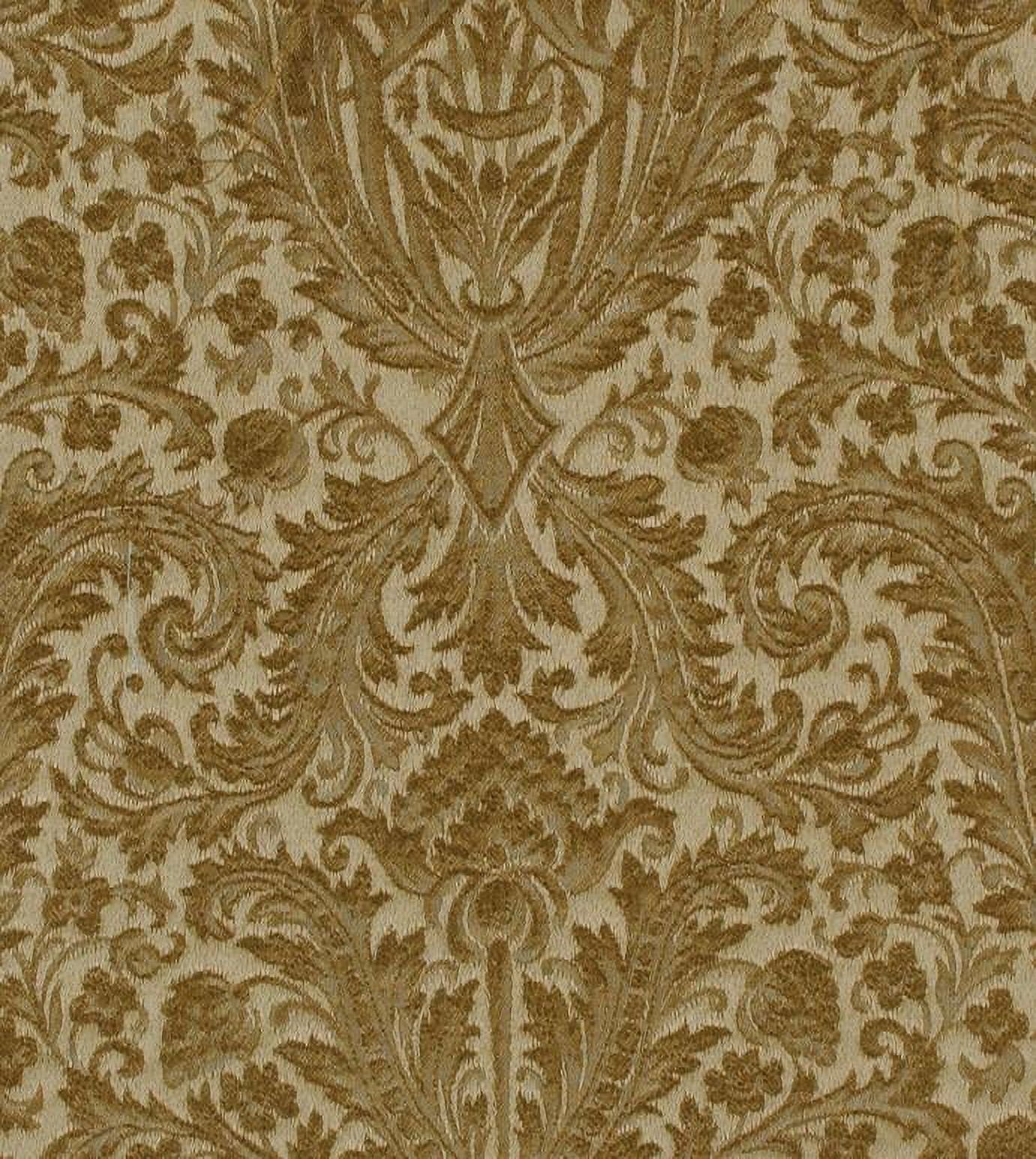 Gold Damask Weave Upholstery Fabric 54" by the Yard