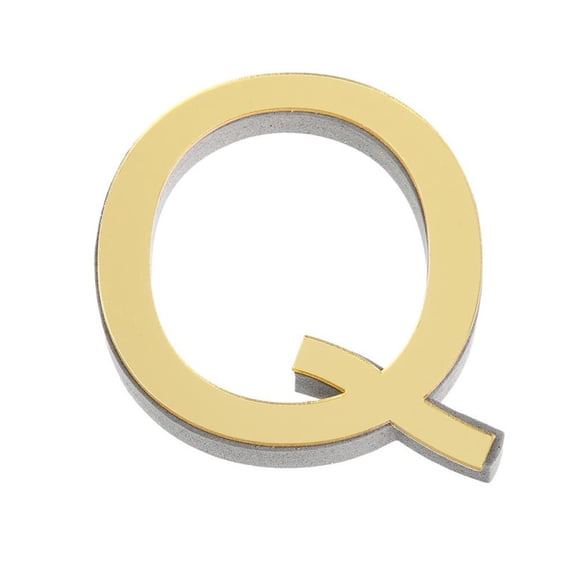 Gold Decor, Wall Letters, 6 In, Capital Letter Q, Wall Decor, Acrylic Mirror, Dining Area, Wedding Events, Reflective Metallic, 1 Pc