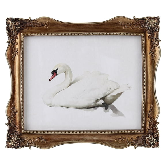 Home Decor Collection Sterling & Noble Home Ornate Gold Framed Swan Canvas Print Wall Art