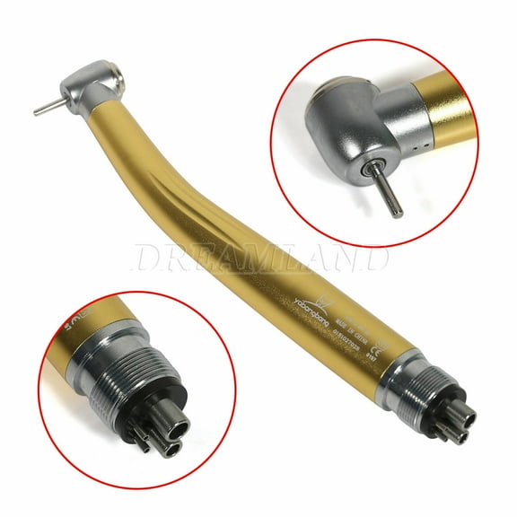 Gold Dental High Speed Handpiece 4Holes Push Air Turbine fit NSK  SALE