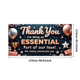 thumbnail image 1 of Gold Design Thank You Banner Black Gold Balloons Star Decorations Essential Part for Team Celebration Event Indoor Outdoor, 1 of 8