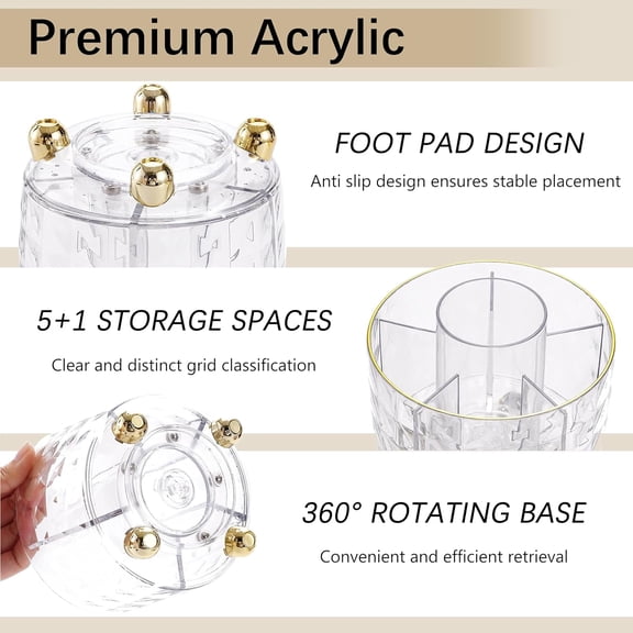 Gold Desk Accessories, Office Desk Organizers and Accessories 360Pen Holder Acrylic Stapler Set, Phone Holder, Ballpoint Pen, Scissor, Binder Clips, Ruler, Transparent Glue, Sticky Note and Staples.
