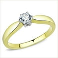 thumbnail image 1 of Gold Diamond Womens Ring Solitaire 316L Stainless Steel Anillo Diamante Solitario Color Oro Para Mujer Acero Inoxidable, 1 of 4