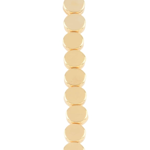 Bead Landing Gold Disc Beads - 6.5mm Gold-Colored Zinc Alloy Beads, Nickel-Free, 12 Pack (228 Total Beads) - Perfect for DIY Jewelry Making, Bracelets, Necklaces & Crafts
