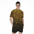 thumbnail image 1 of Gold Disco Lights Pattern Short Sleeve Men'S Rompers Casual Summer Jumpsuits Outfit, 1 of 4