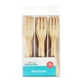 thumbnail image 1 of Way To Celebrate Gold Disposable Plastic Mini Forks, 24 Count, 1 of 5