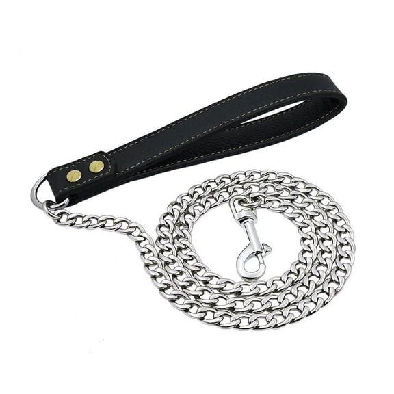 Gold Dog Leash Stainless Steel Pet Weld Chain Strong Metal Dog Lead Chain For Small Medium Large Dog Bichon Frise Dobermann