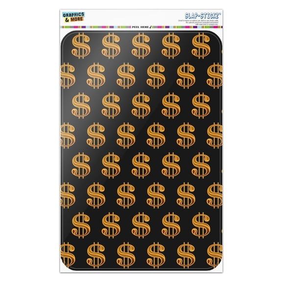 Gold Dollar Sign Money Pattern Home Business Office Sign