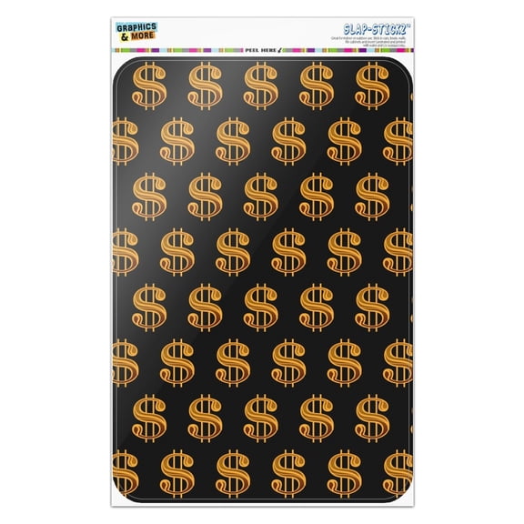 Gold Dollar Sign Money Pattern Home Business Office Sign