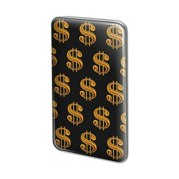 Gold Dollar Sign Money Pattern Metal Rectangle Lapel Hat Pin Tie Tack Pinback