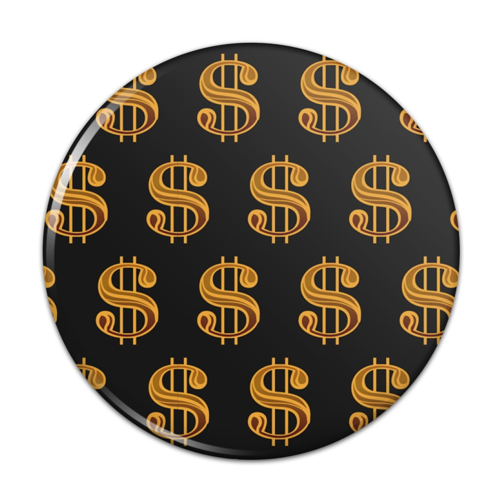 Money. Sign Pin Gold Dollar Sign Money Pattern Pinback Button Pin - Walmart.com