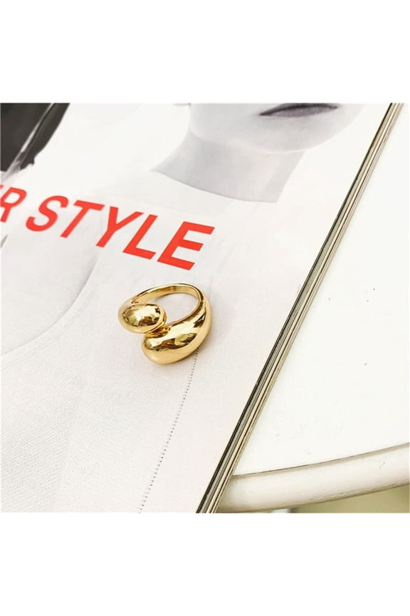 Gold Dome Ring Adjustable Chunky Statement Ring For Women Fashion Jewelry Durable High Quality Everyday Trendy