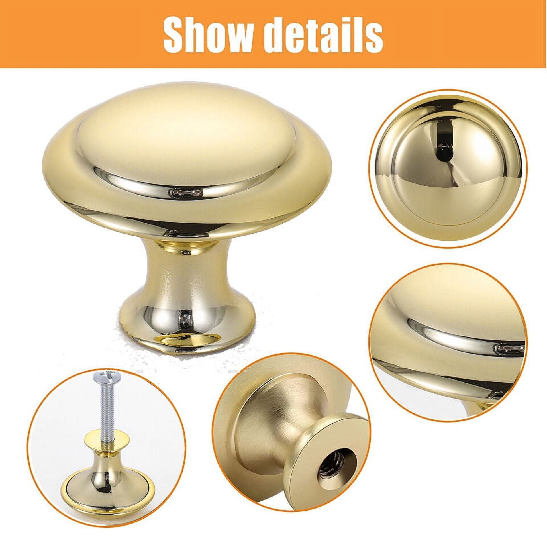 Gold Door Knobs Hardware Cabinet Handles Cupboard Drawer Kitchen Pulls ...