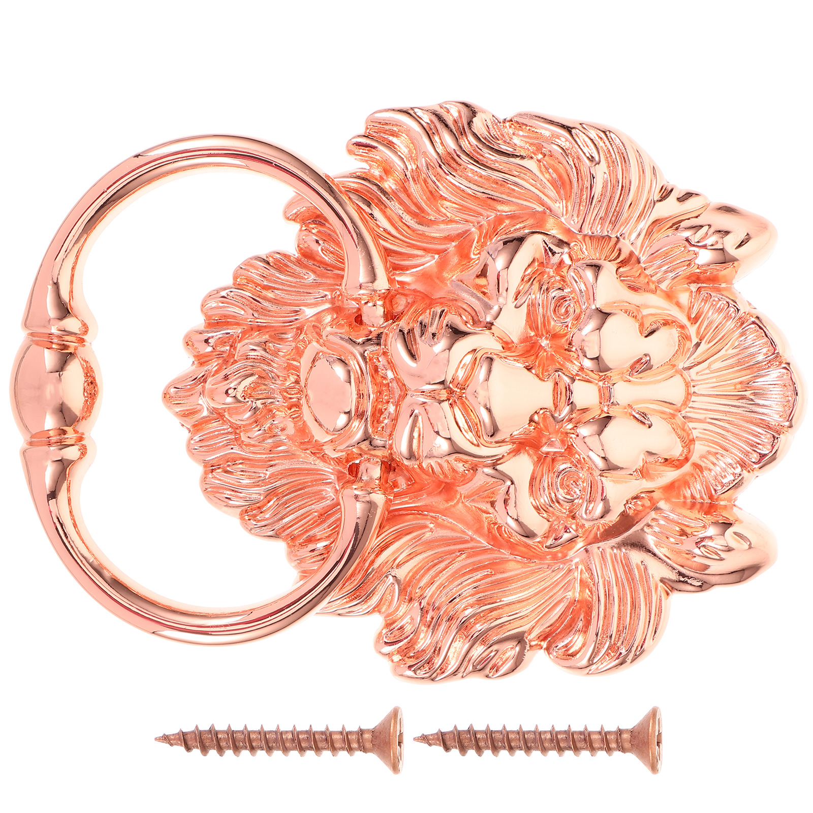 Gold Door Pull Antique Knobs Front Decorations Vintage Handle Lion Head