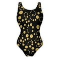 thumbnail image 1 of Gold Dot Print Swimsuit Polka Dots Swimwear One-Piece Beach Custom Bodysuit Sleeveless Monokini Wom Push Up Sexy Beach Outfits, 1 of 7