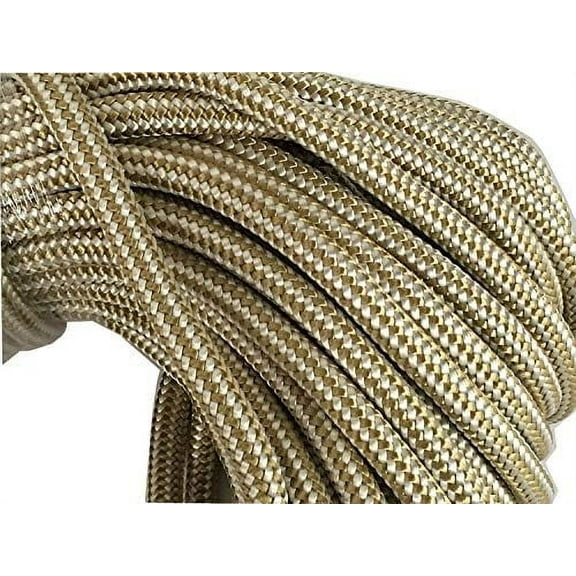 Gold Double Braid Nylon Rope, 3/8 Inch