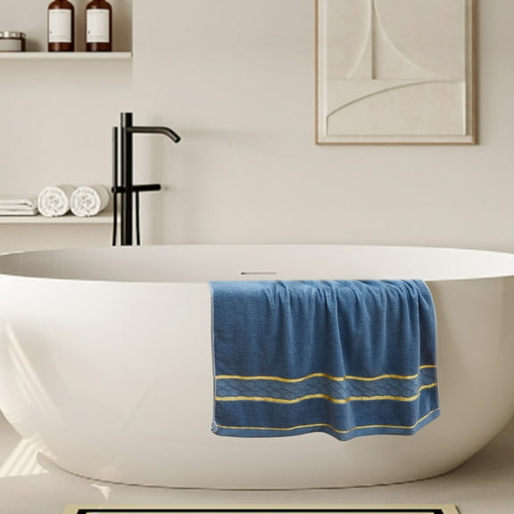 Gold Double Grids Broken Cotton Bath Towel Thickened Soft Absorbent Adult Bath Towel Cotton Beach Towel Up to 65% off!